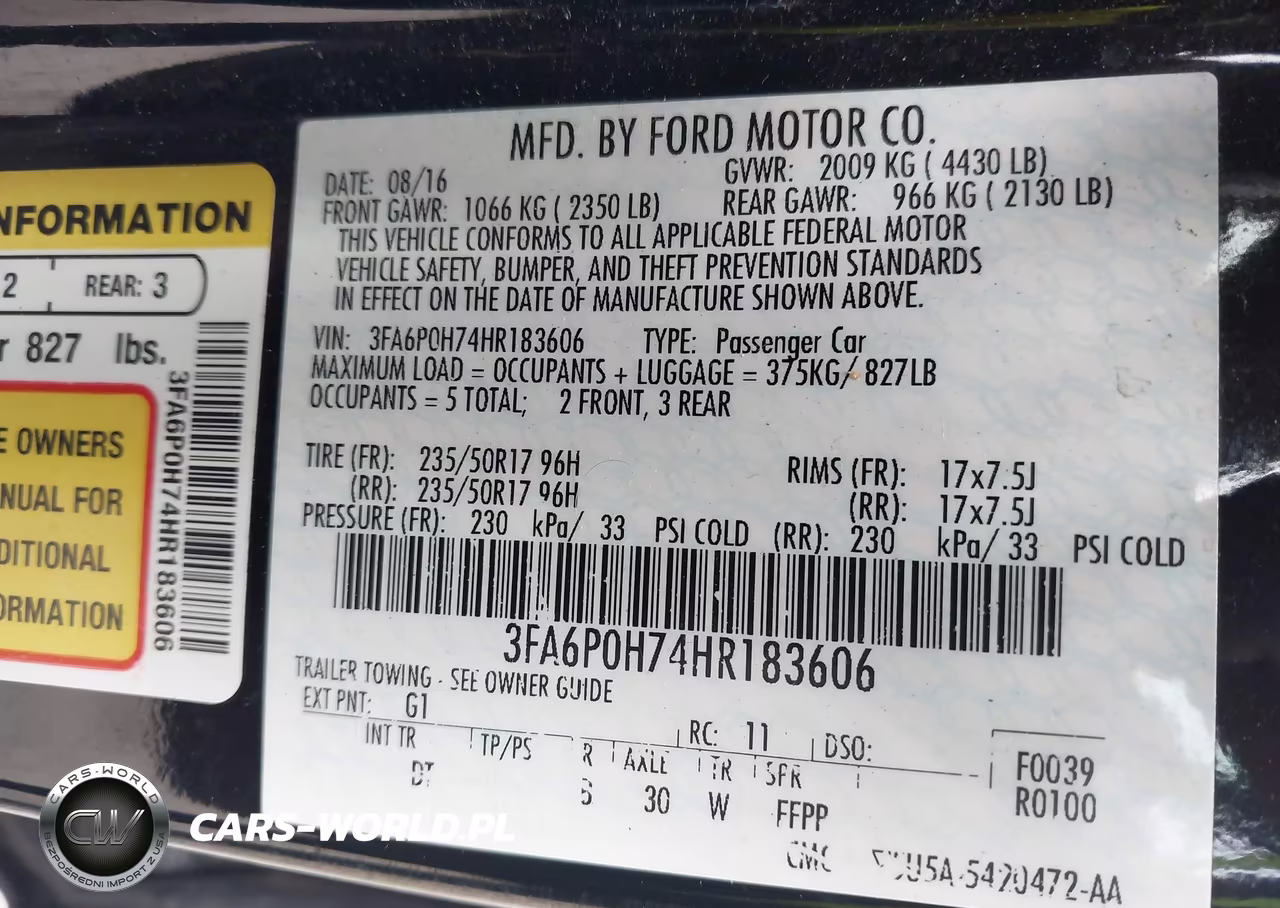 2017 Ford Fusion Se VIN:3FA6P0H74HR183606 - 9