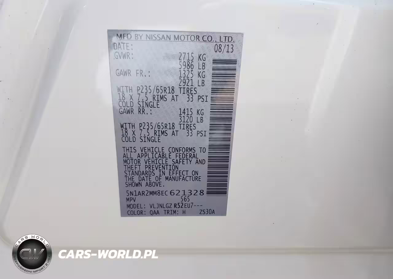 2014 Nissan Pathfinder Sl VIN:5N1AR2MM8EC621328 - 9