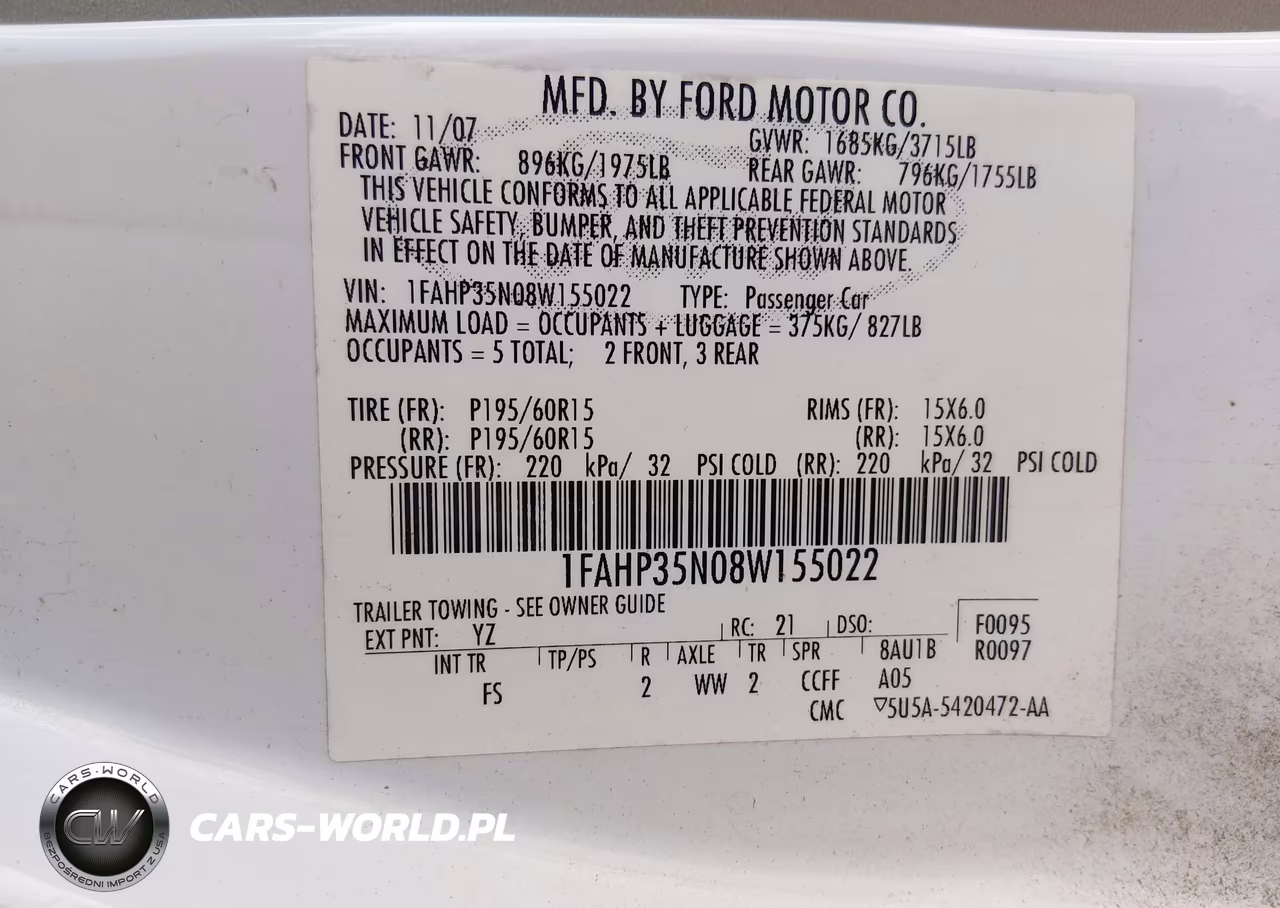 2008 Ford Focus Se-Ses VIN:1FAHP35N08W155022 - 9