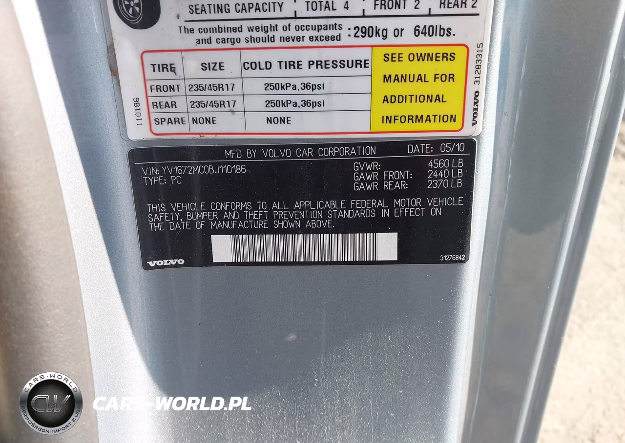 2011 Volvo C70 T5 VIN:YV1672MC0BJ110186 - 9