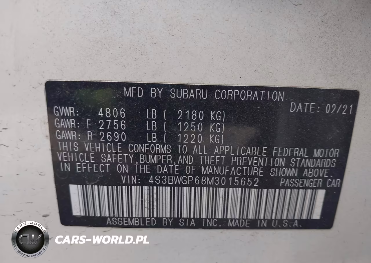 2021 Subaru Legacy Touring Xt VIN:4S3BWGP68M3015652 - 9