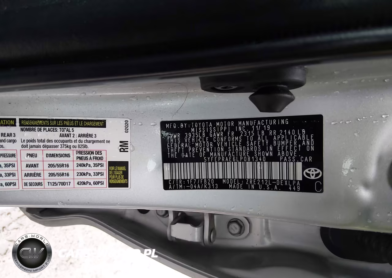 2020 Toyota Corolla Le VIN:5YFEPRAE6LP081340 - 9