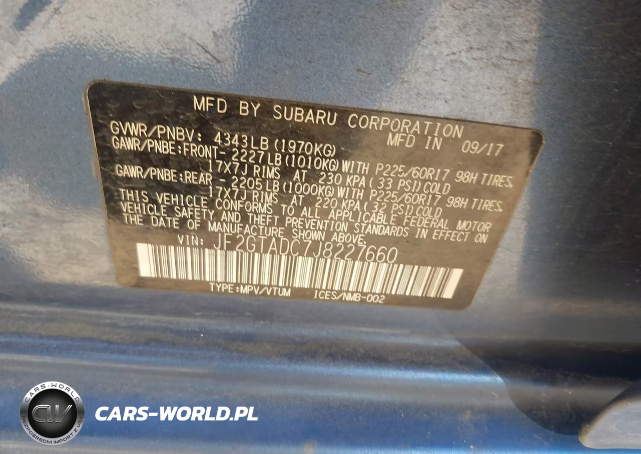 2018 Subaru Crosstrek 2.0I Premium VIN:JF2GTADC7J8227660 - 9