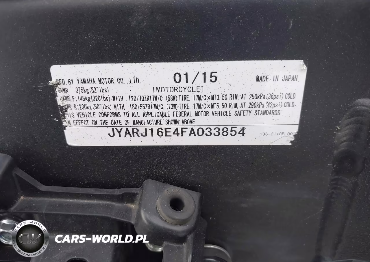 2015 Yamaha Yzfr6 VIN:JYARJ16E4FA033854 - 10