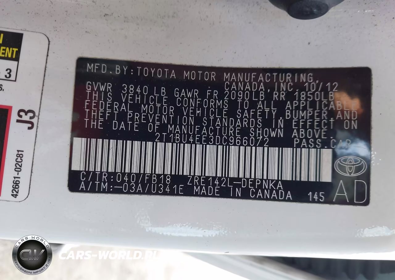 2013 Toyota Corolla Le VIN:2T1BU4EE3DC966072 - 9