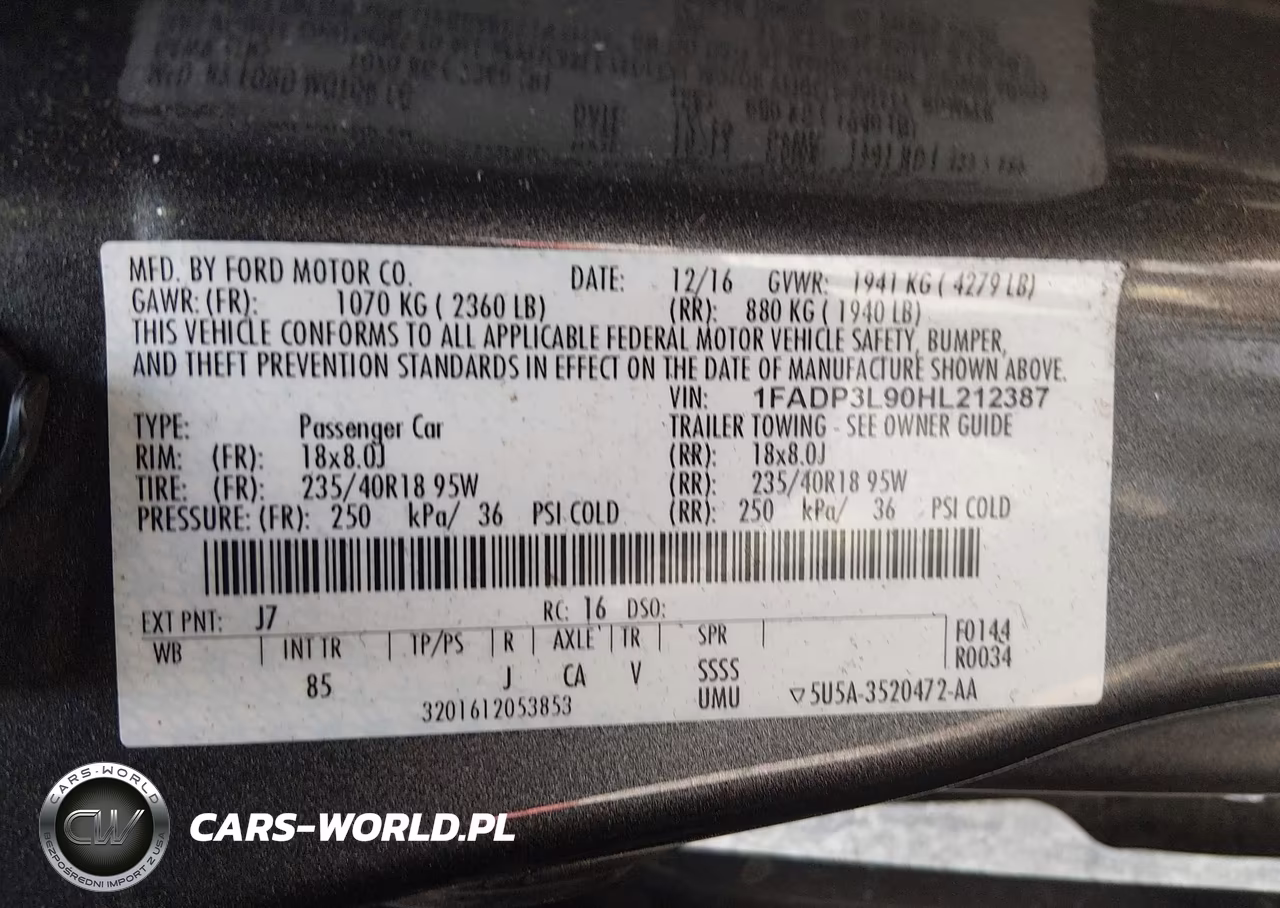 2017 Ford Focus St VIN:1FADP3L90HL212387 - 9