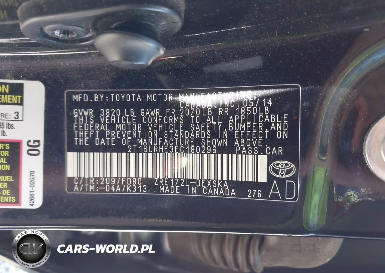 2014 Toyota Corolla S VIN:2T1BURHE3EC180296 - 9