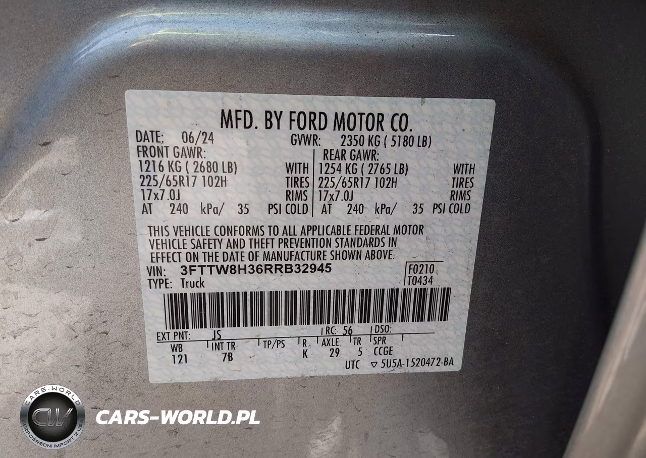 2024 Ford Maverick Xlt VIN:3FTTW8H36RRB32945 - 9