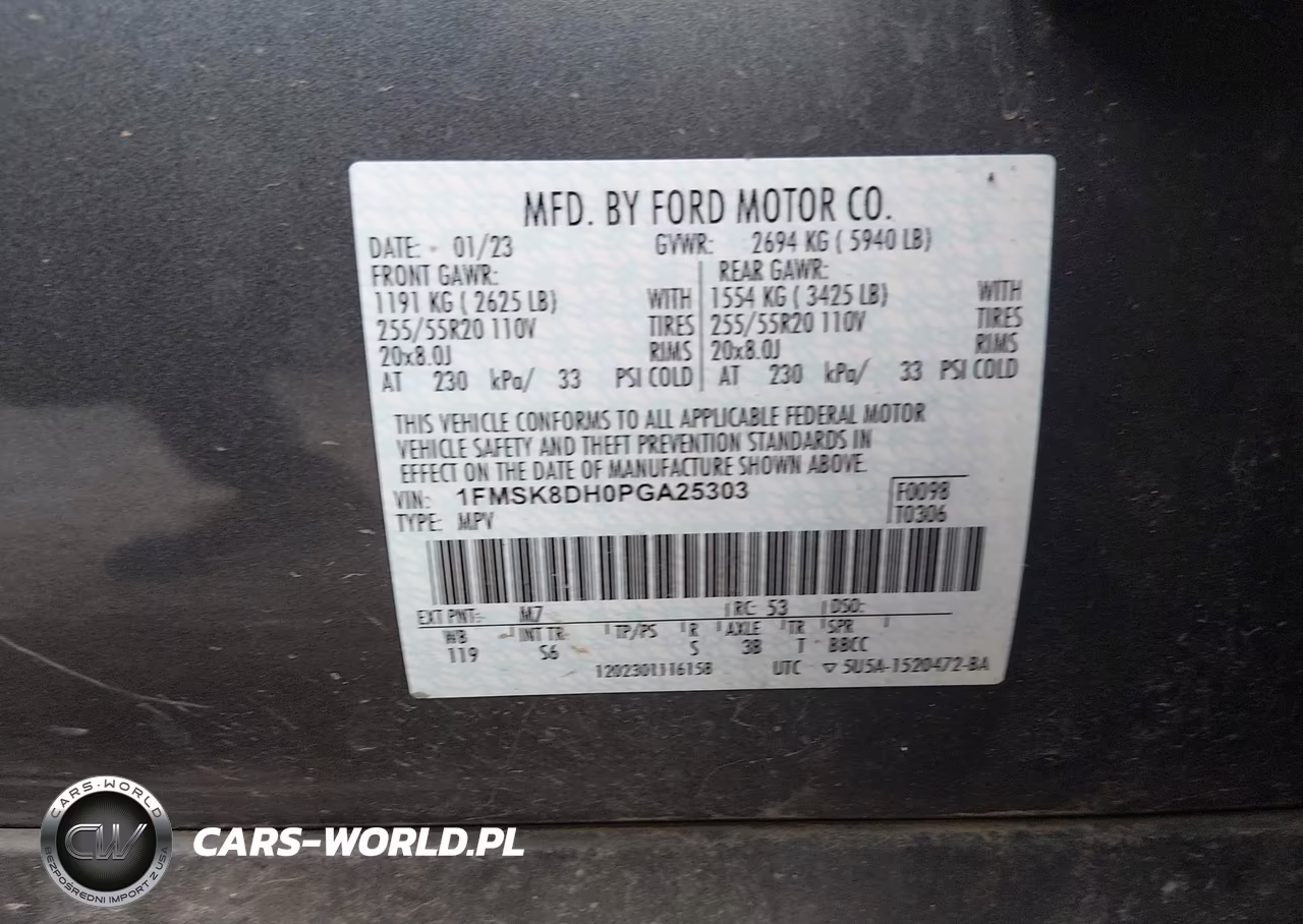 2023 Ford Explorer Xlt VIN:1FMSK8DH0PGA25303 - 9