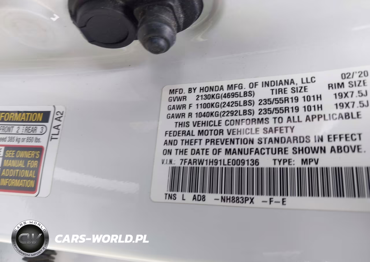 2020 Honda Cr-V 2Wd Touring VIN:7FARW1H91LE009136 - 9