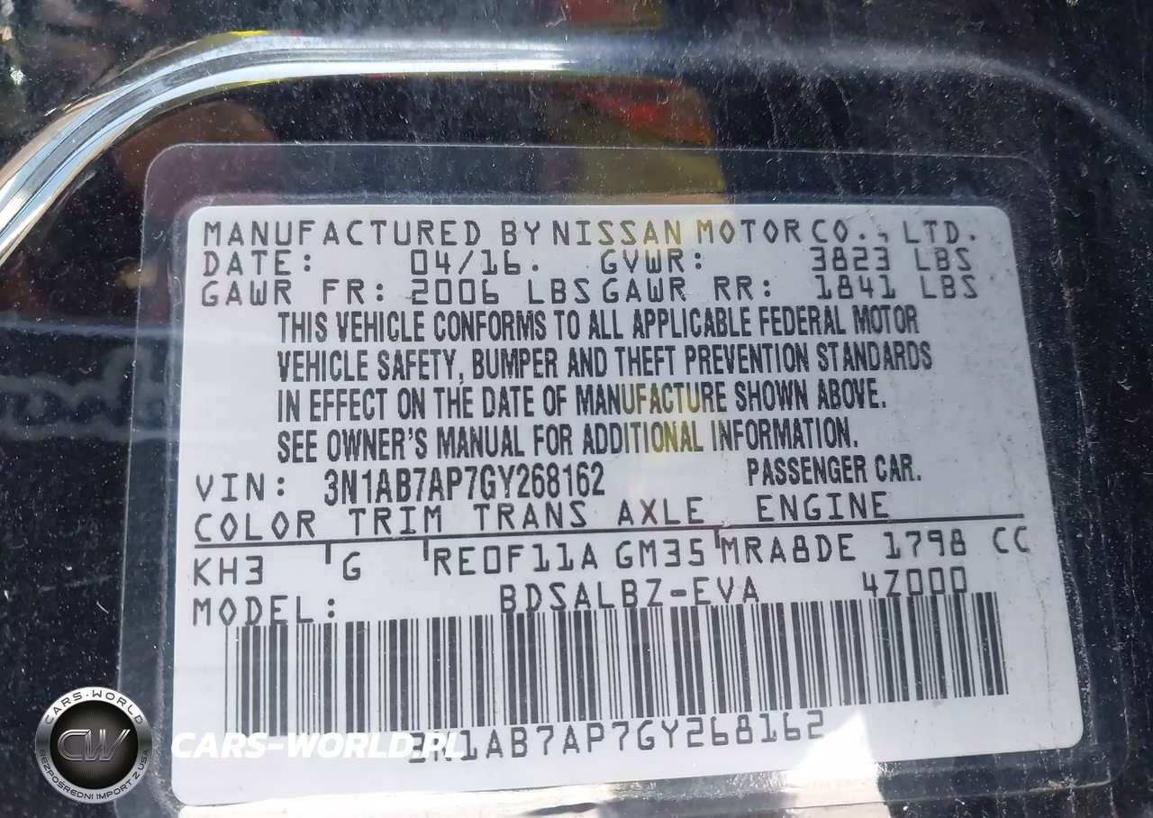 2016 Nissan Sentra S VIN:3N1AB7AP7GY268162 - 9
