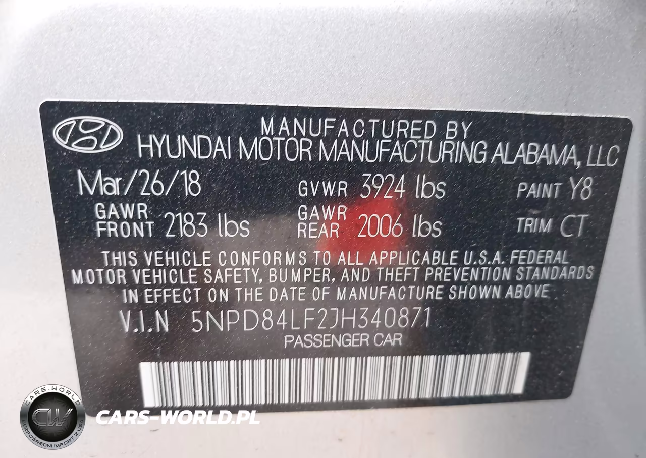 2018 Hyundai Elantra Sel VIN:5NPD84LF2JH340871 - 9