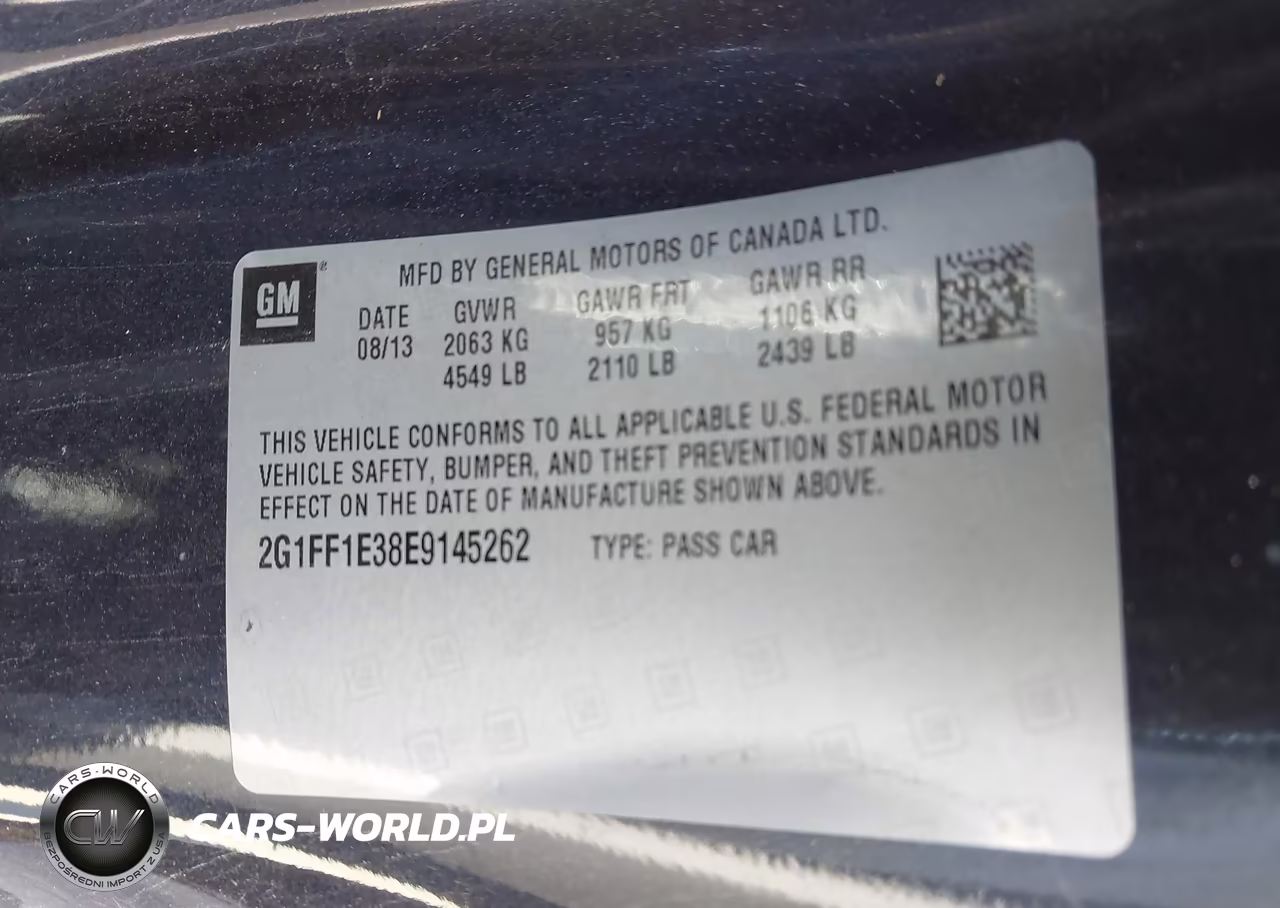 2014 Chevrolet Camaro 1Lt VIN:2G1FF1E38E9145262 - 9