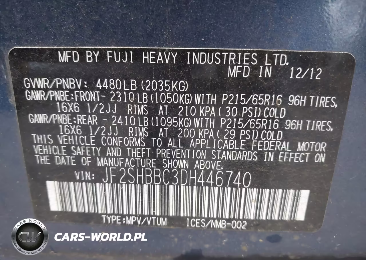 2013 Subaru Forester 2.5X VIN:JF2SHBBC3DH446740 - 9