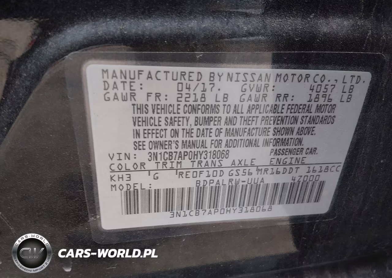 2017 Nissan Sentra Sr Turbo VIN:3N1CB7AP0HY318068 - 9