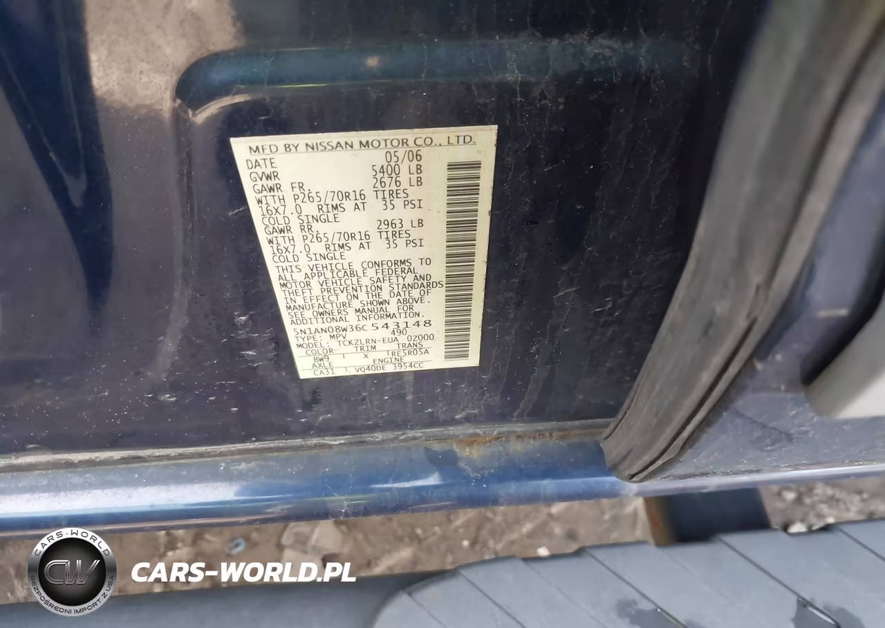 2006 Nissan Xterra S VIN:5N1AN08W36C543148 - 9