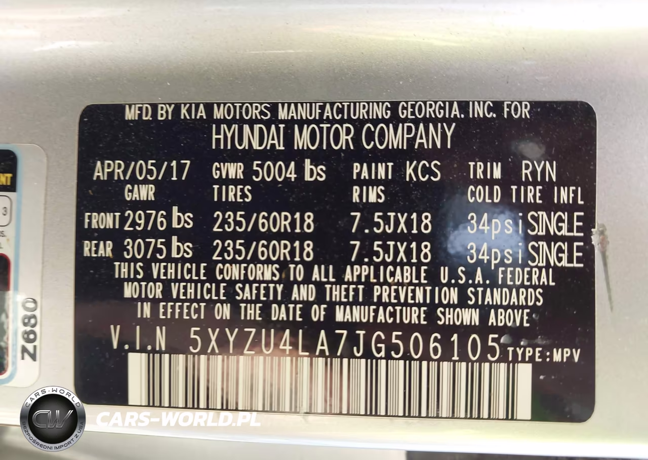 2018 Hyundai Santa Fe Sport 2.0T VIN:5XYZU4LA7JG506105 - 9