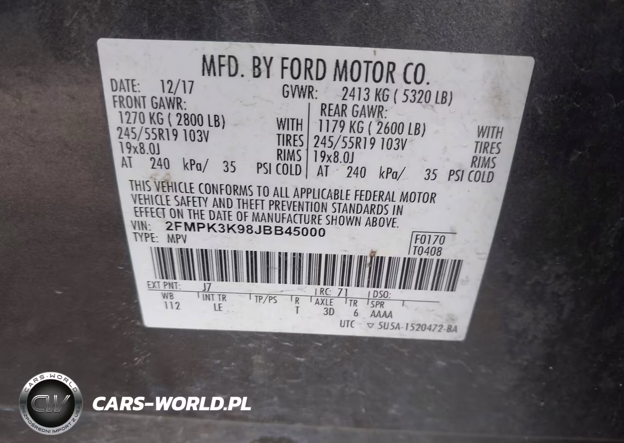 2018 Ford Edge Titanium VIN:2FMPK3K98JBB45000 - 9