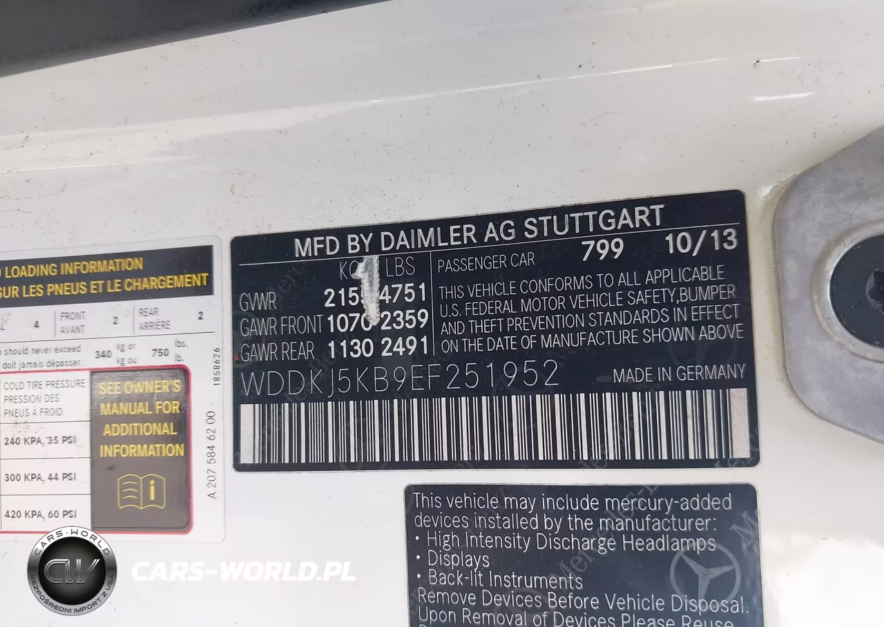 2014 Mercedes-Benz E 350 VIN:WDDKJ5KB9EF251952 - 9