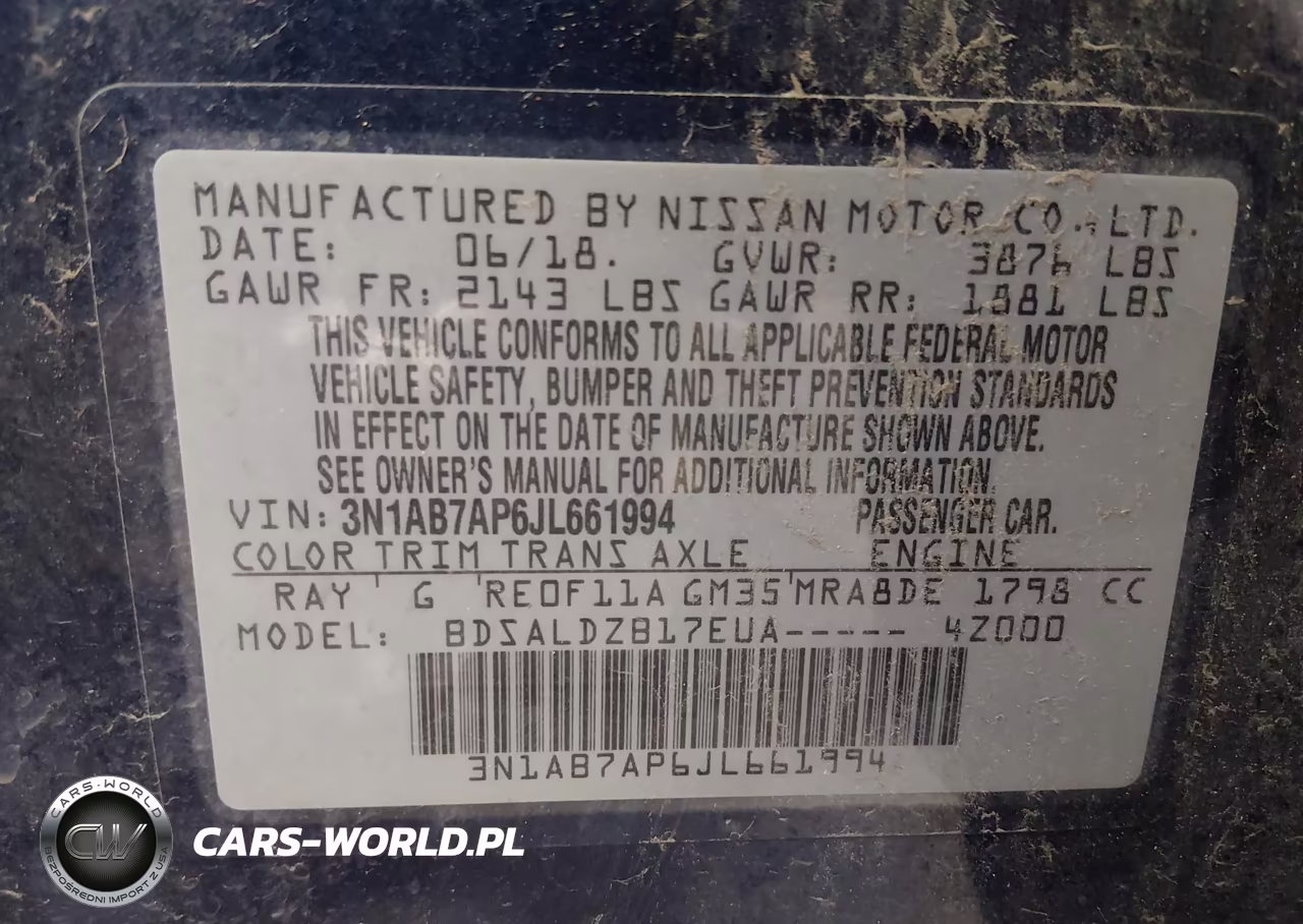 2018 Nissan Sentra Sv VIN:3N1AB7AP6JL661994 - 9