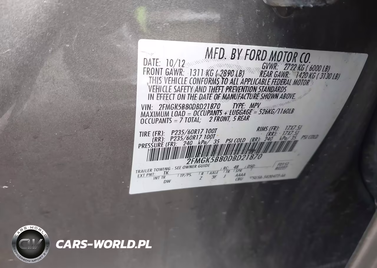 2013 Ford Flex Se VIN:2FMGK5B80DBD21870 - 9