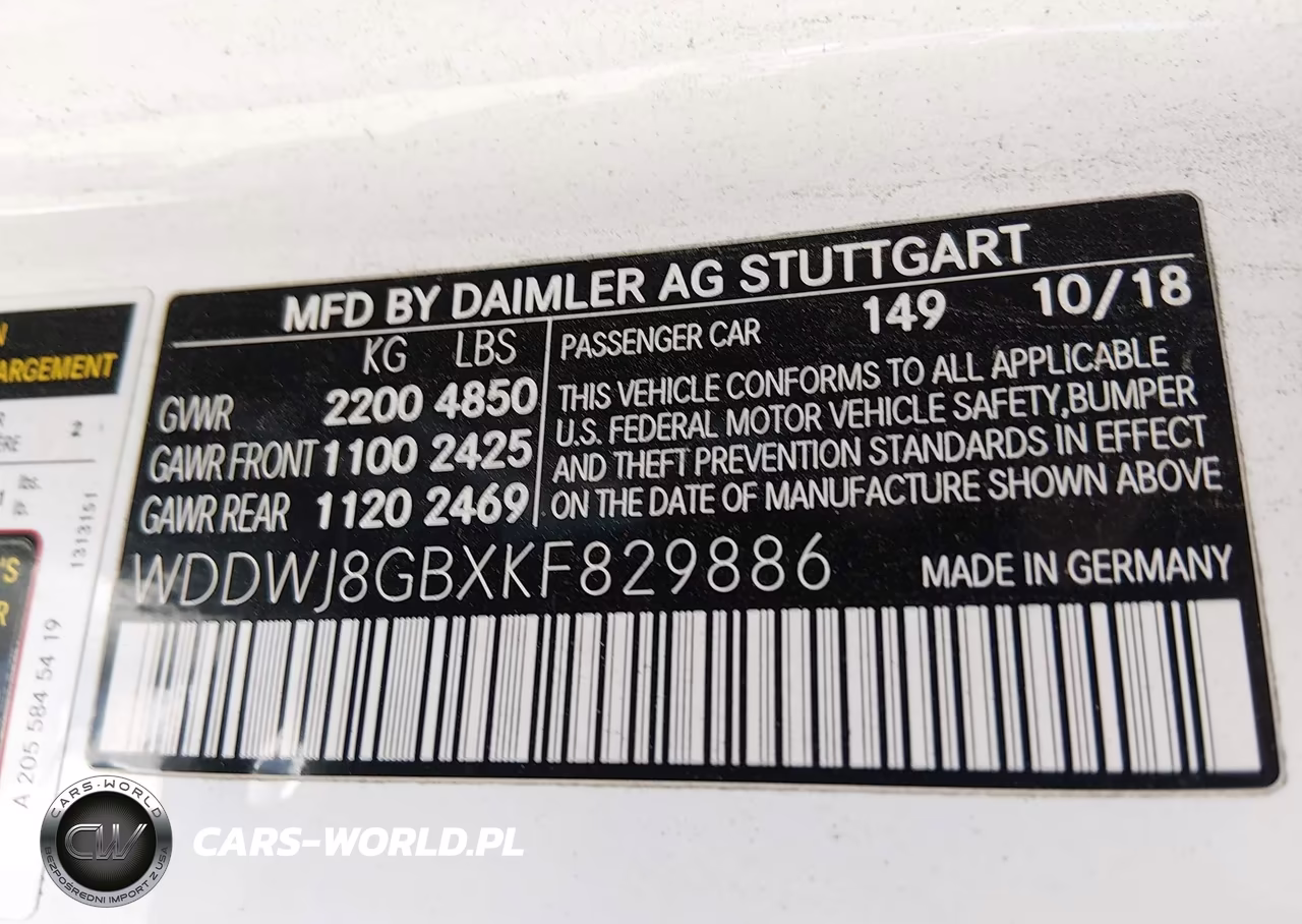 2019 Mercedes-Benz Amg C 63 VIN:WDDWJ8GBXKF829886 - 9
