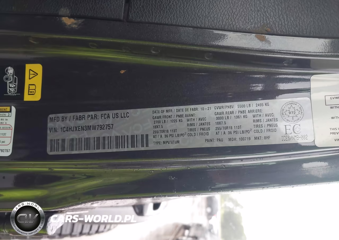 2021 Jeep Wrangler Unlimited Altitude VIN:1C4HJXEN3MW792757 - 9