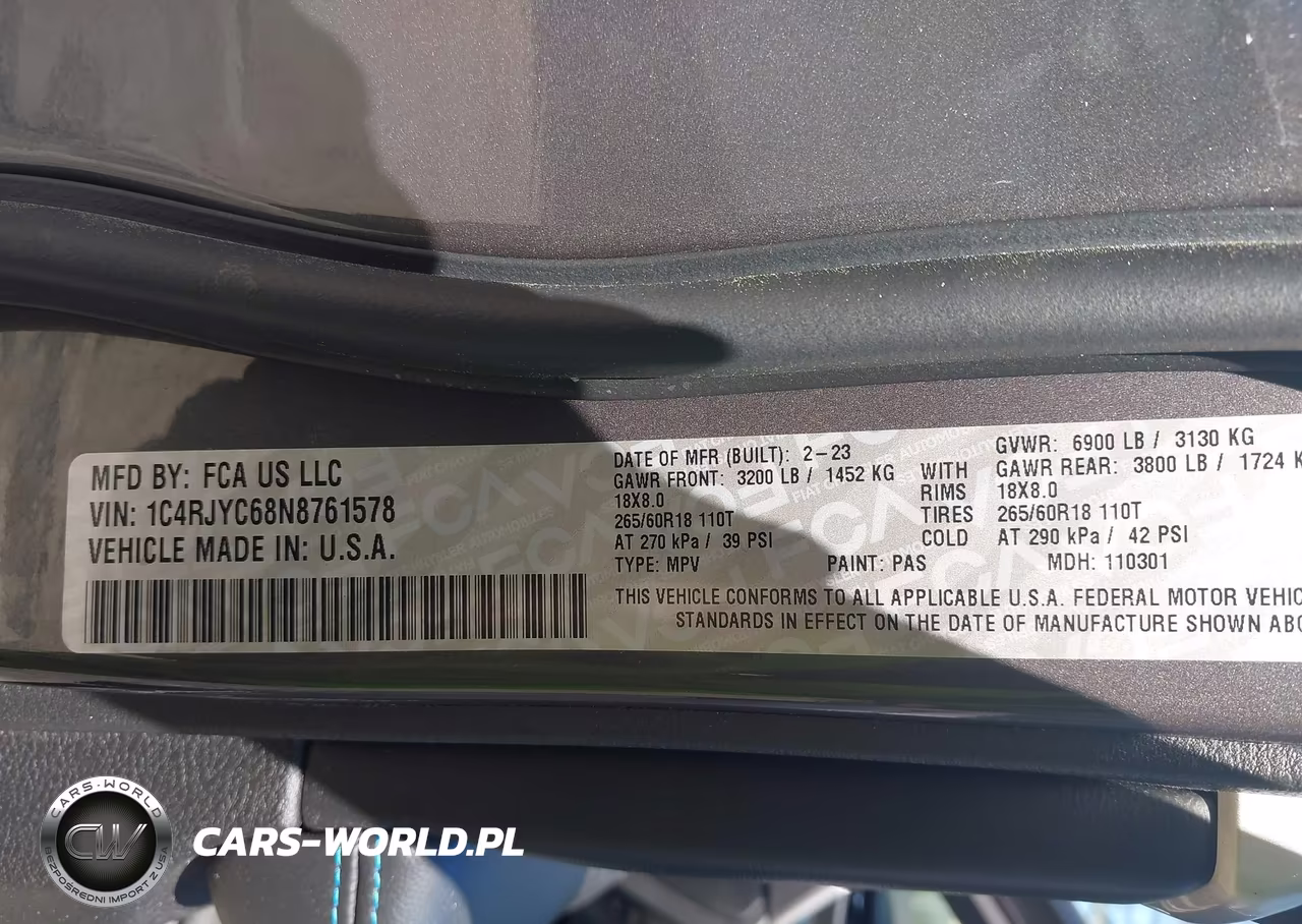 2022 Jeep Grand Cherokee 4Xe Trailhawk 4X4 VIN:1C4RJYC68N8761578 - 9