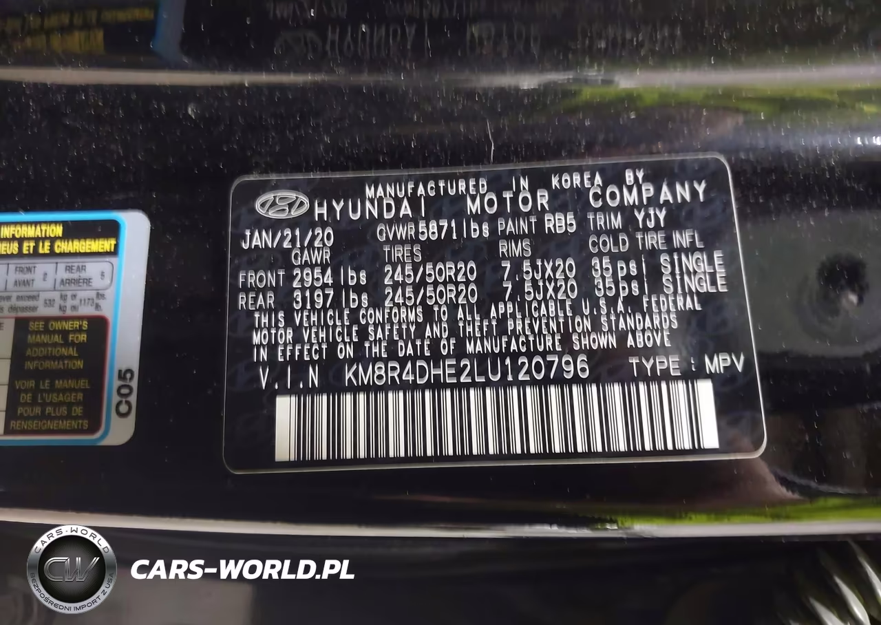 2020 Hyundai Palisade Sel VIN:KM8R4DHE2LU120796 - 9