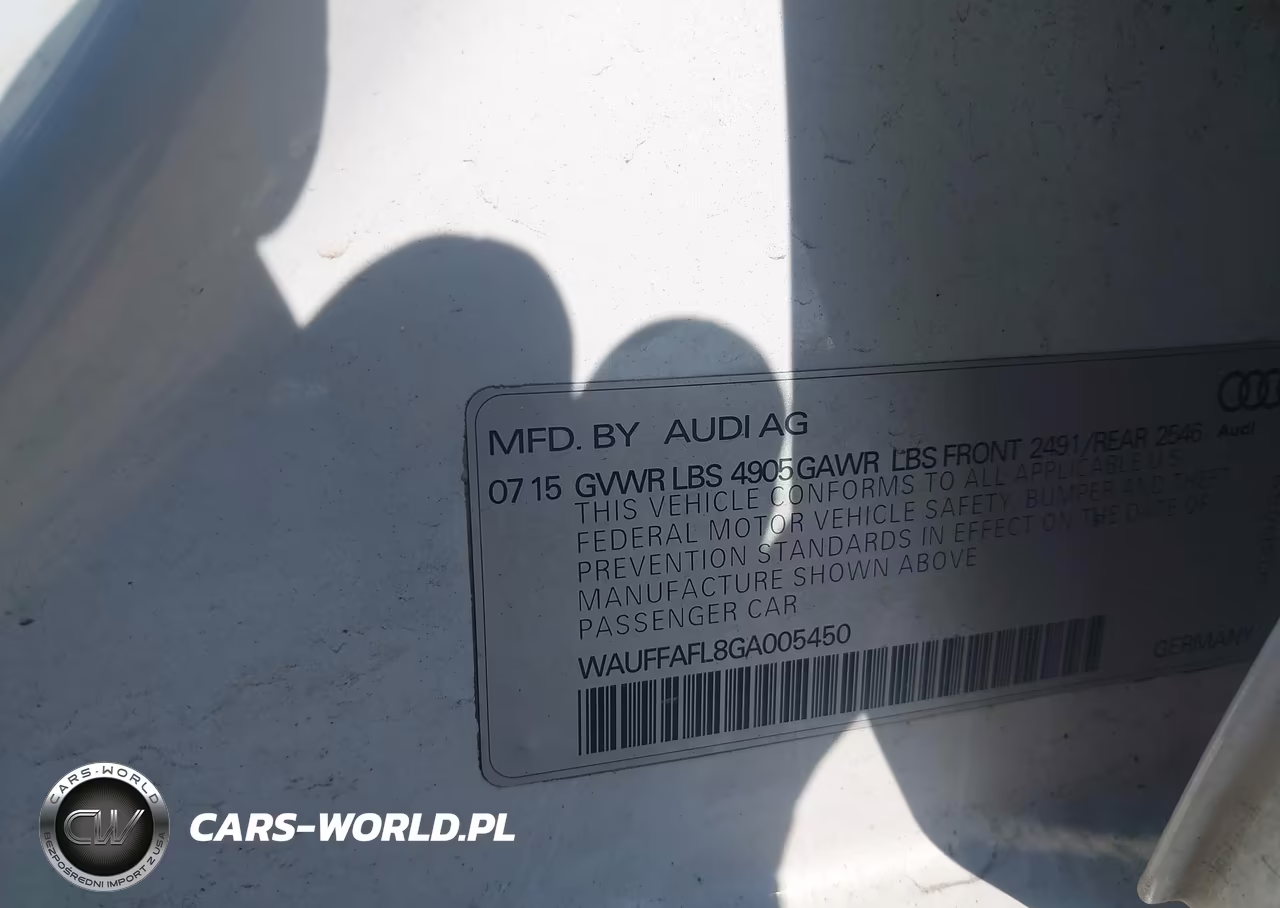 2016 Audi A4 2.0T Premium VIN:WAUFFAFL8GA005450 - 9