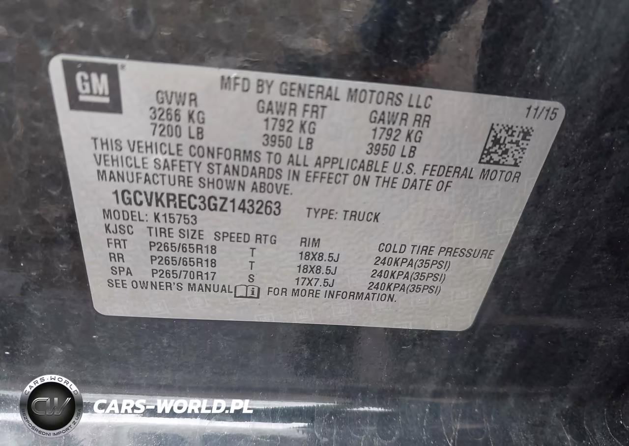 2016 Chevrolet Silverado 1500 2Lt VIN:1GCVKREC3GZ143263 - 9