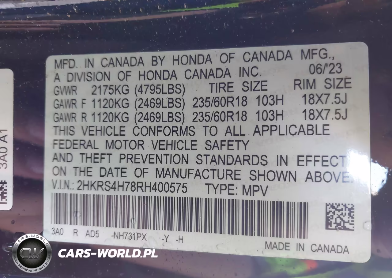2024 Honda Cr-V Ex-L Awd VIN:2HKRS4H78RH400575 - 9