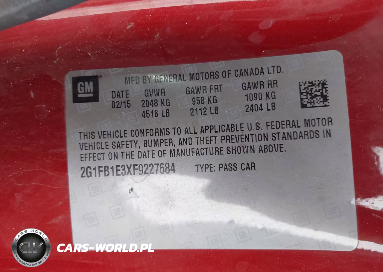 2015 Chevrolet Camaro 2Ls VIN:2G1FB1E3XF9227684 - 9