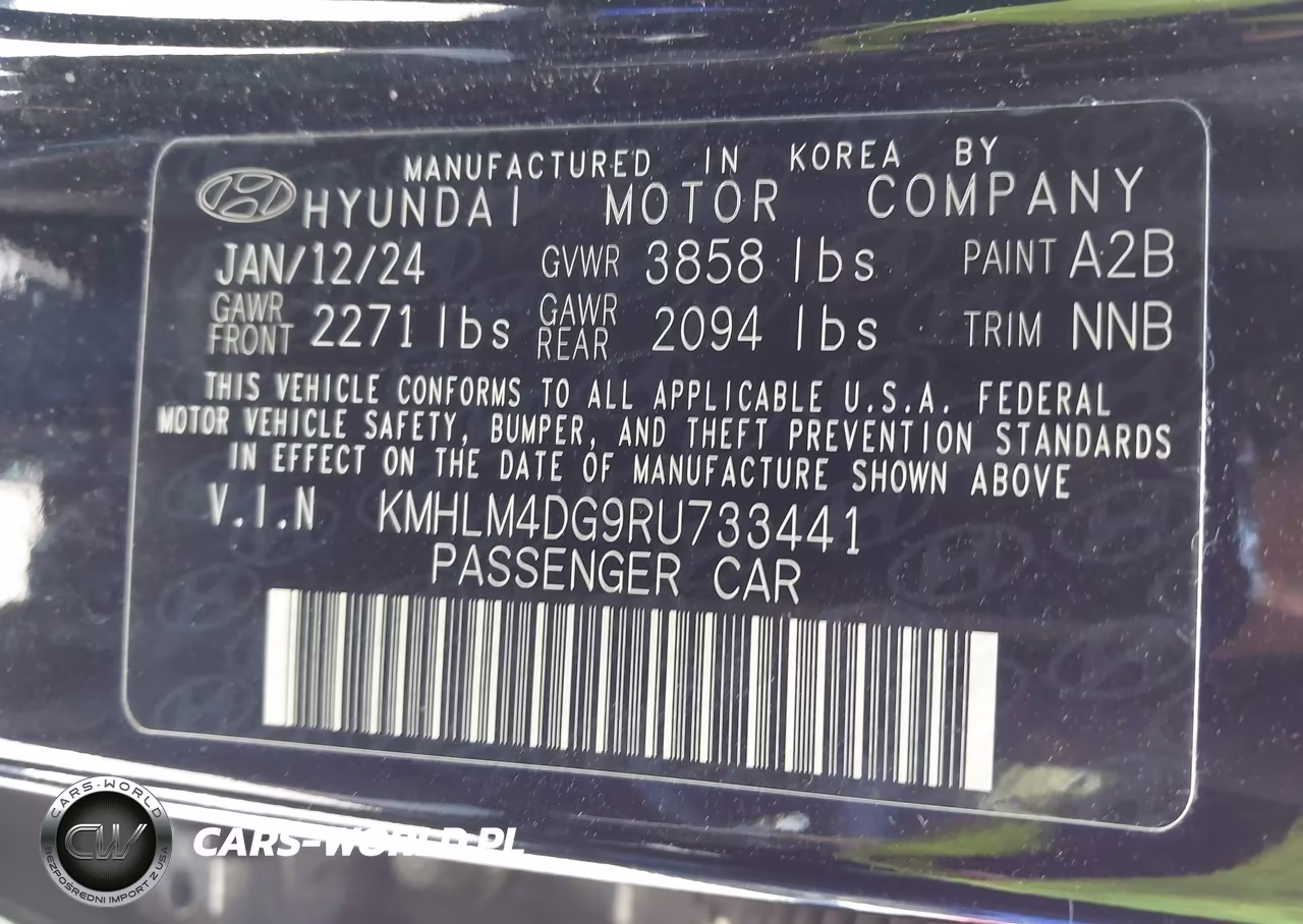 2024 Hyundai Elantra Sel VIN:KMHLM4DG9RU733441 - 9