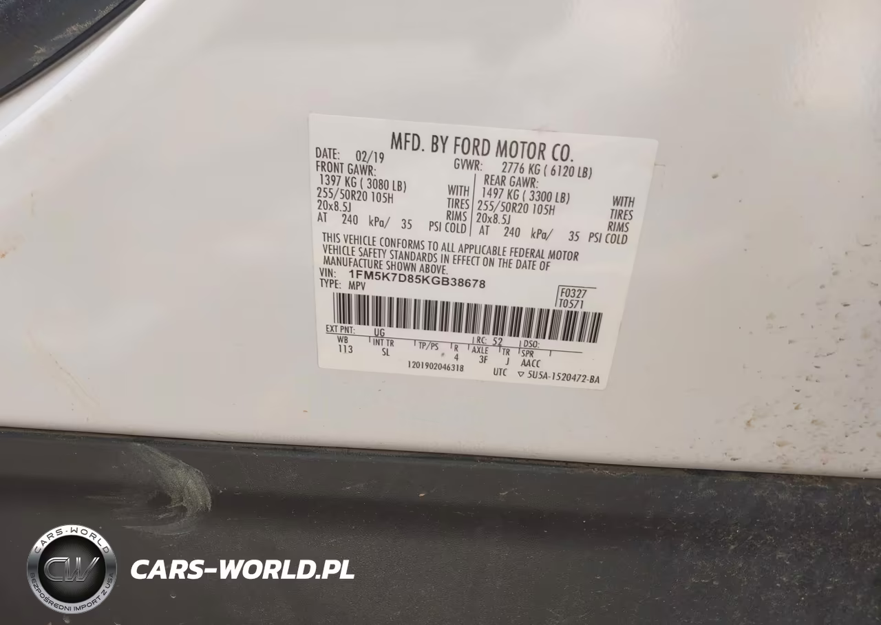 2019 Ford Explorer Xlt VIN:1FM5K7D85KGB38678 - 9