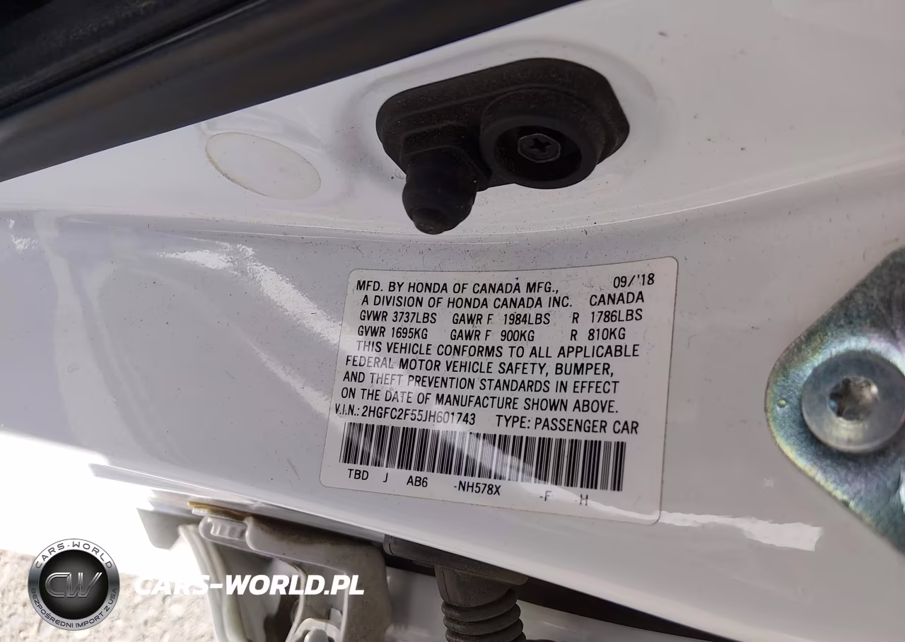 2018 Honda Civic Lx VIN:2HGFC2F55JH601743 - 9