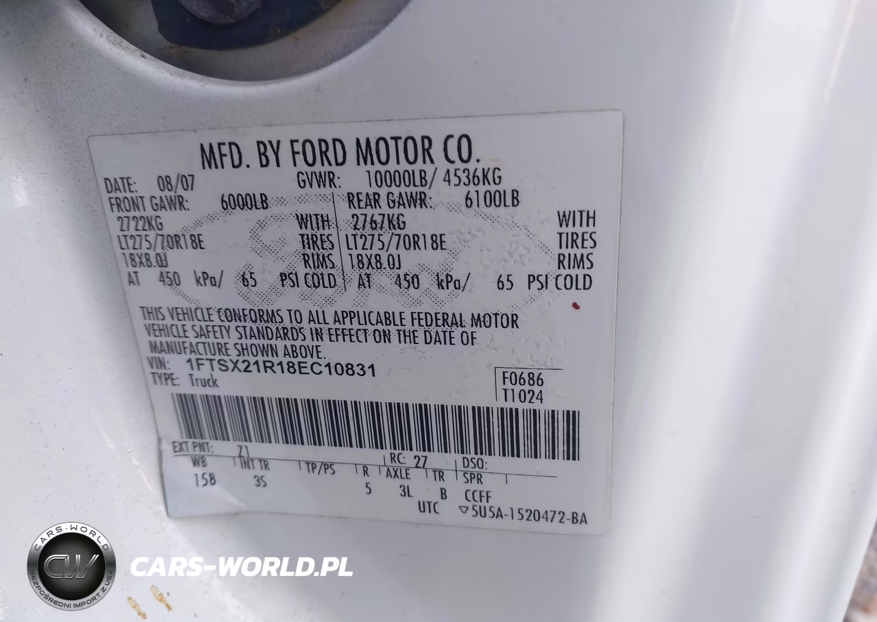 2008 Ford F-250 Fx4-Lariat-Xl-Xlt VIN:1FTSX21R18EC10831 - 9