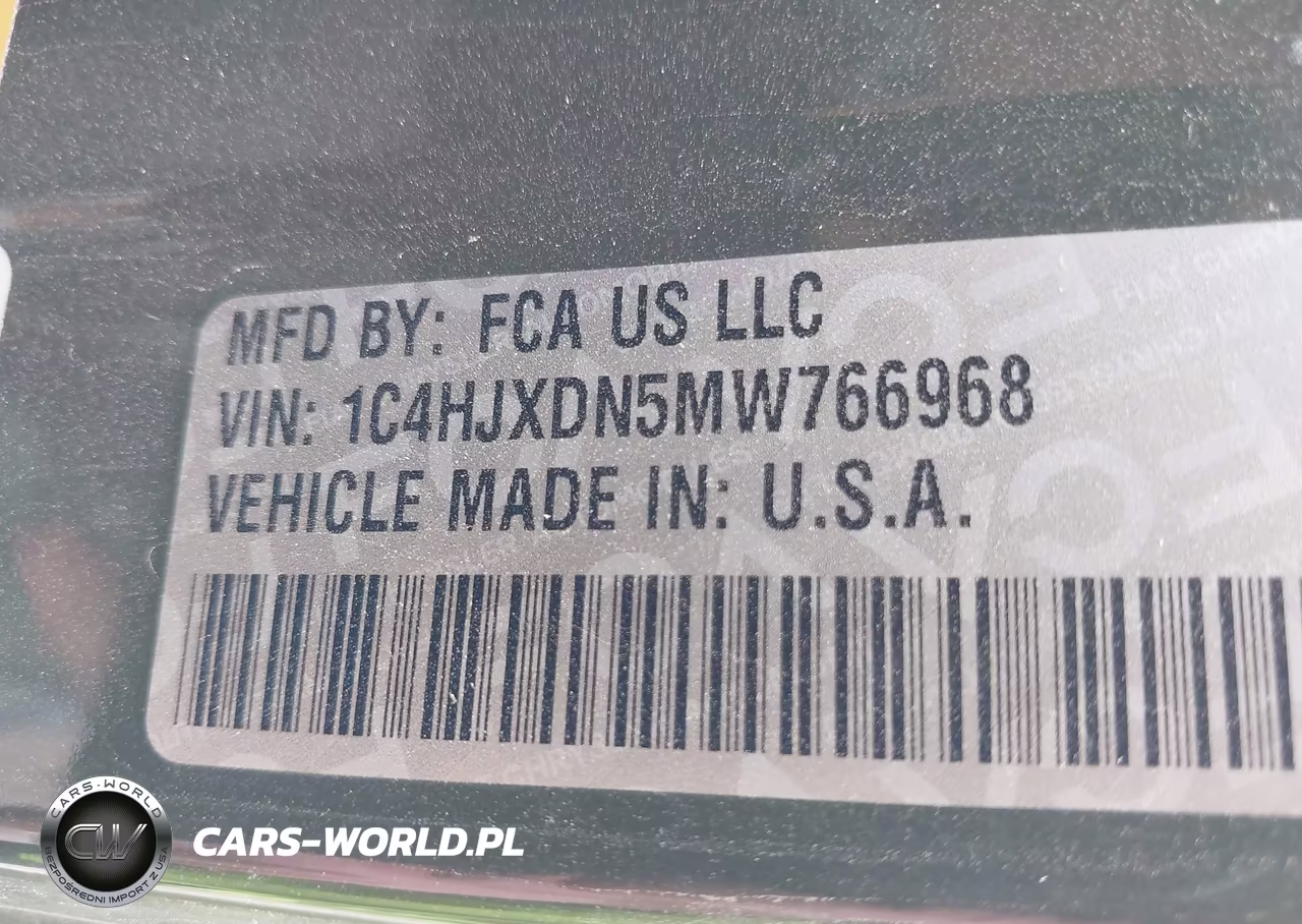 2021 Jeep Wrangler Unlimited Sport S 4X4 VIN:1C4HJXDN5MW766968 - 9