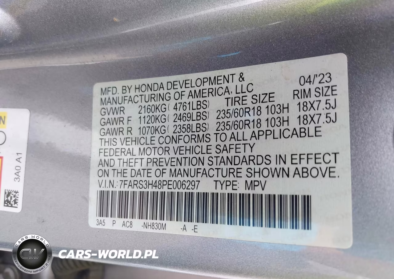 2023 Honda Cr-V Ex 2Wd VIN:7FARS3H48PE006297 - 9