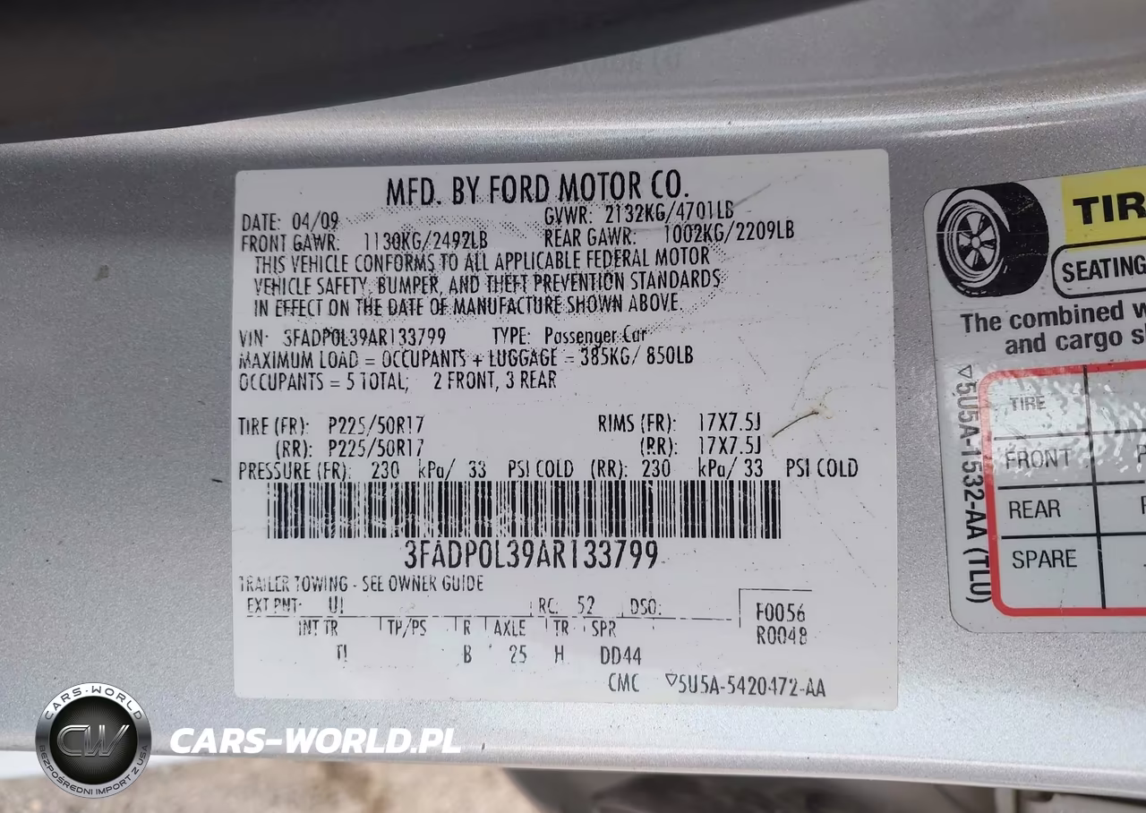 2010 Ford Fusion Hybrid VIN:3FADP0L39AR133799 - 9