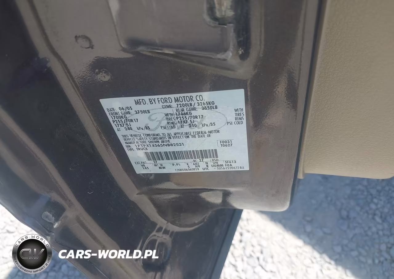 2005 Ford F-150 Fx4-Lariat-Xl-Xlt VIN:1FTPX14565NB82531 - 9