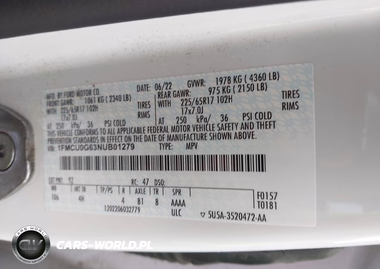 2022 Ford Escape Se VIN:1FMCU0G63NUB01279 - 9