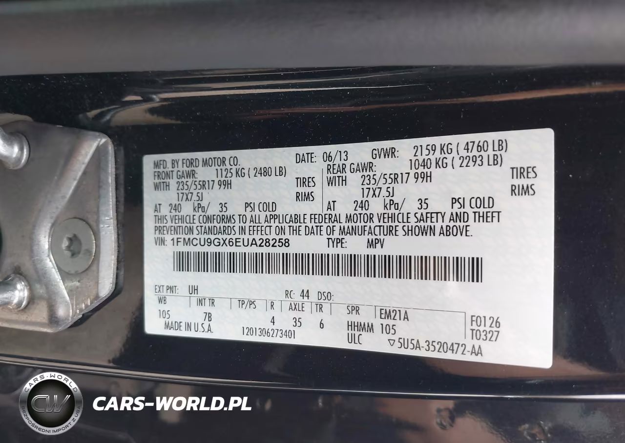 2014 Ford Escape Se VIN:1FMCU9GX6EUA28258 - 9