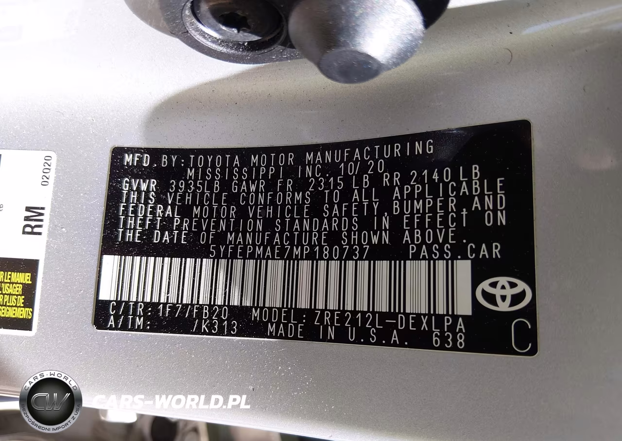 2021 Toyota Corolla Le VIN:5YFEPMAE7MP180737 - 9