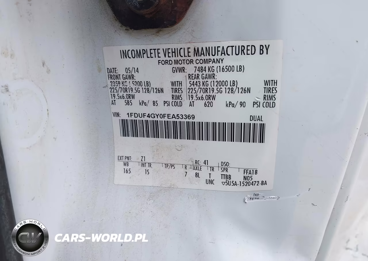 2015 Ford F-450 Chassis Xl VIN:1FDUF4GY0FEA53369 - 8