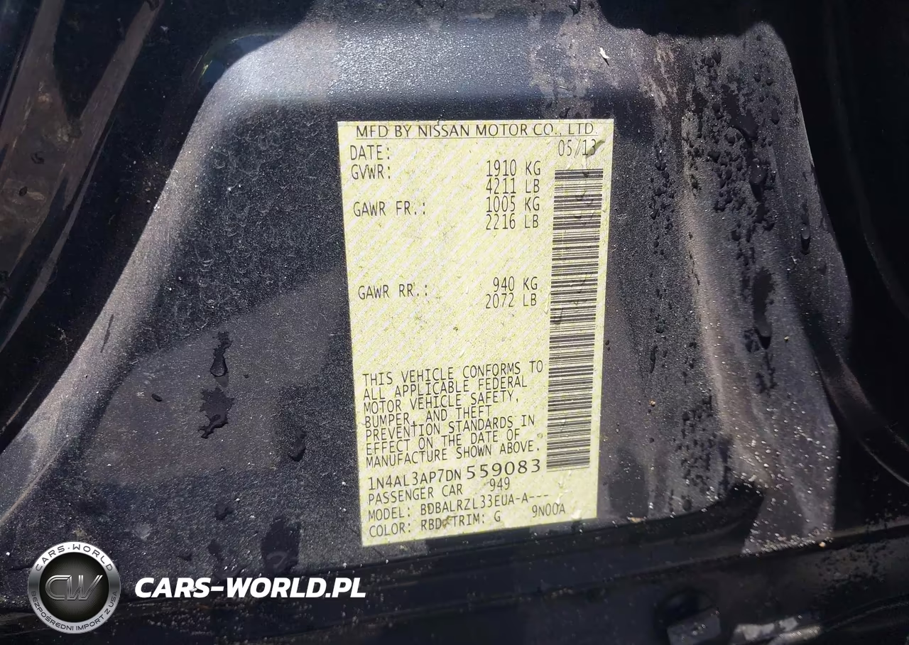 2013 Nissan Altima 2.5 S VIN:1N4AL3AP7DN559083 - 9