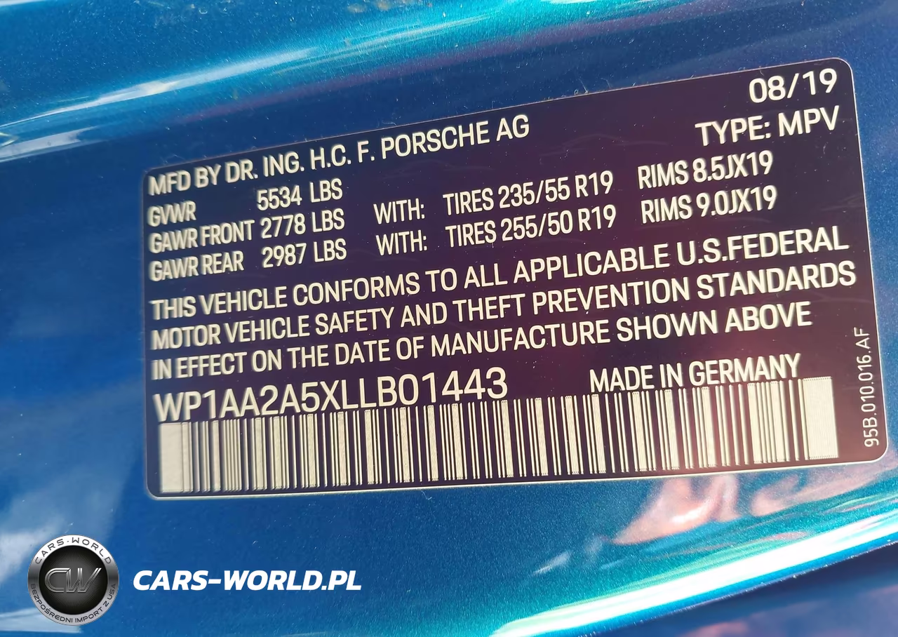 2020 Porsche Macan VIN:WP1AA2A5XLLB01443 - 9