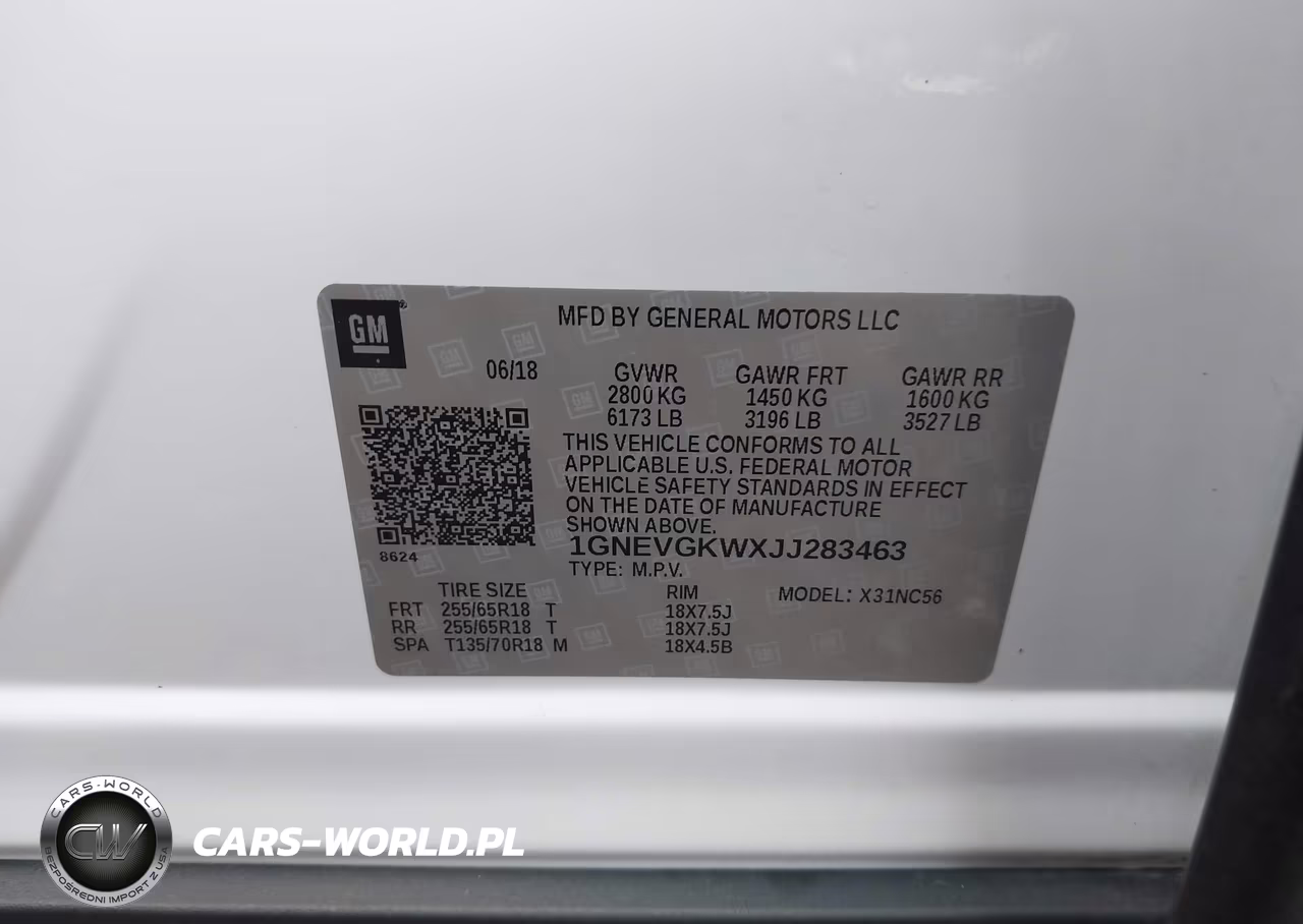 2018 Chevrolet Traverse 1Lt VIN:1GNEVGKWXJJ283463 - 9