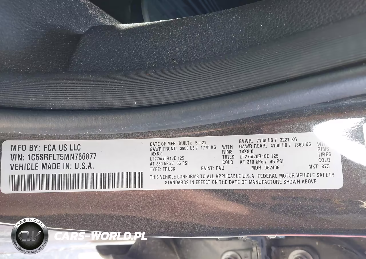 2021 Ram 1500 Rebel 4X4 5'7 Box VIN:1C6SRFLT5MN766877 - 9