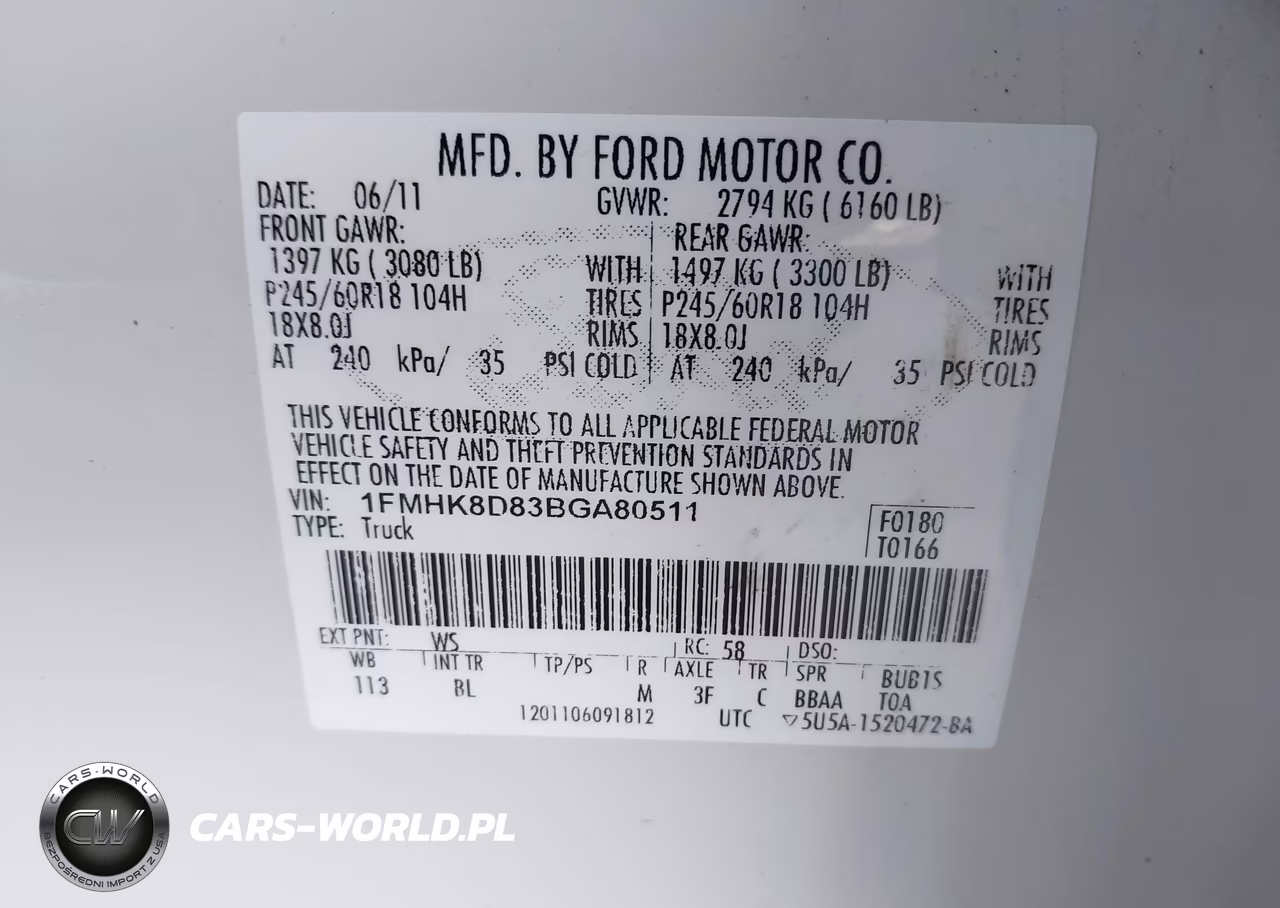 2011 Ford Explorer Xlt VIN:1FMHK8D83BGA80511 - 9